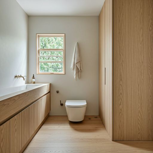 Serene Oak Bathroom