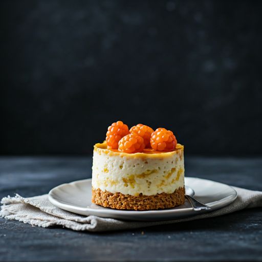 Nordic cloudberry dessert